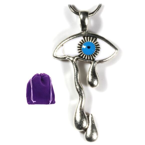 Evil Eye Pendant with Tears Necklace Pendant - Picture 1 of 7
